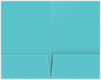 Blue Raspberry Vellum 100lb 6 x 9 Two Pocket Half Size Folders with 3 Inch Pockets