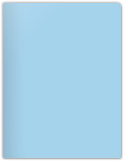 Blue Smooth 140lb 9 x 12 Two Pocket Round Corner Folders with 4 1/4 Inch Pocket