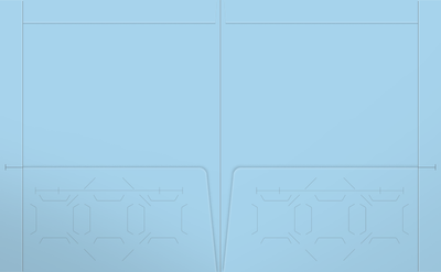 Blue Smooth 140lb 9 1/2 x 11 3/4 Two Pocket Folders with 4 1/2 Inch Pockets and 1 Inch Reinforced Top and Edges