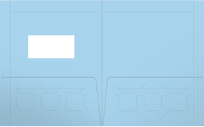 Blue Smooth 140lb 9 1/2 x 11 3/4 Two Pocket Folders with 4 1/2 Inch Pockets and 1 Inch Reinforced Top and Edges