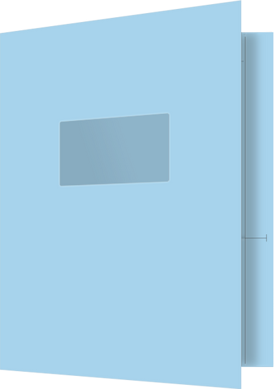 Blue Smooth 140lb 9 1/2 x 11 3/4 Two Pocket Folders with 4 1/2 Inch Pockets and 1 Inch Reinforced Top and Edges