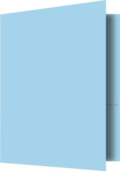 Blue Smooth 140lb 9 1/2 x 11 3/4 Two Pocket Folders with 4 1/2 Inch Pockets and 1 Inch Reinforced Top and Edges