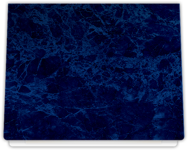 Blue Semi-Gloss 14pt C1S 9 1/2 x 12 Landscape or Portrait Certificate Holders with Rounded Corner Slits
