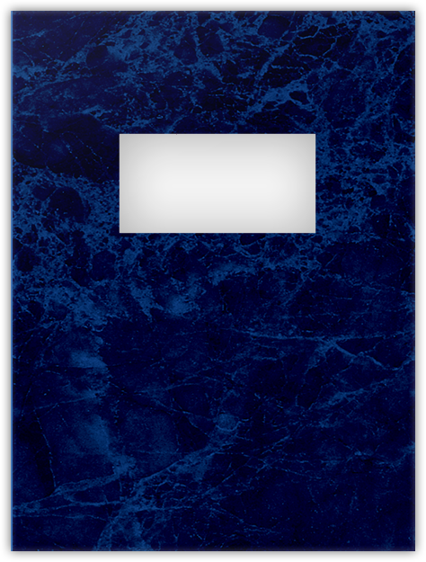 Blue Semi-Gloss 14pt C1S 9 x 12 Two Pocket Folders with 4 Inch Pockets and 2 x 4 Window