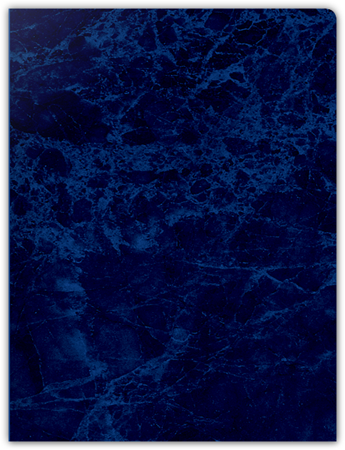 Blue Semi-Gloss 14pt C1S 9 x 12 Two Pocket Round Corner Folders with 4 1/4 Inch Pocket