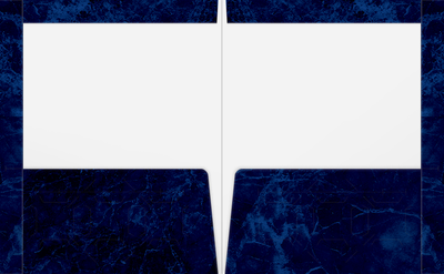 Blue Marblecoat Gloss 14pt C1S 9 1/2 x 11 3/4 Two Pocket Folders with 4 1/2 Inch Pockets and 1 Inch Reinforced Top and Edges