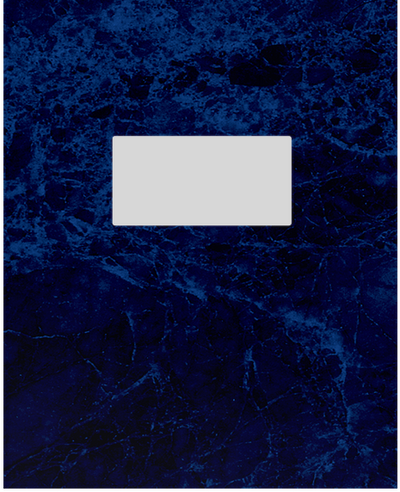 Blue Marblecoat Gloss 14pt C1S 9 1/2 x 11 3/4 Two Pocket Folders with 4 1/2 Inch Pockets and 1 Inch Reinforced Top and Edges