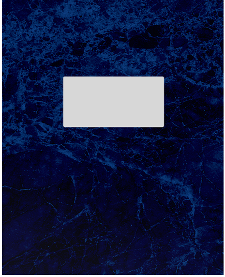 Blue Marblecoat Gloss 14pt C1S 9 1/2 x 11 3/4 Two Pocket Folders with 4 1/2 Inch Pockets and 1 Inch Reinforced Top and Edges