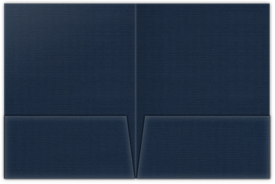 Dark Blue Linen 100lb 9 x 12 Two Pocket Folders with 4 Inch Pockets