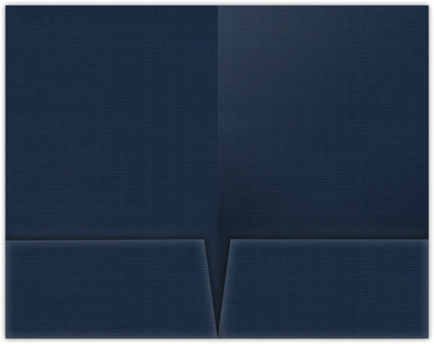 Dark Blue Linen 100lb 9 1/2 x 14 1/2 Two Pocket Legal Folders with 4 1/2 Inch Pockets