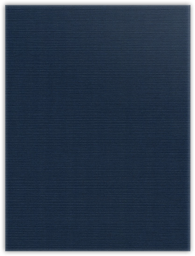 Dark Blue Linen 100lb 9 x 12 Two Pocket Folders with 4 Inch Curved Pockets