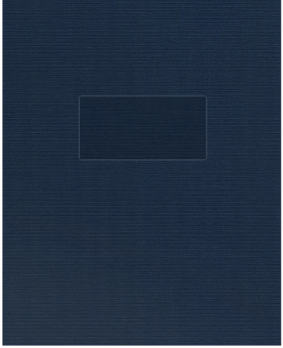 Dark Blue Linen 100lb 9 1/2 x 11 3/4 Two Pocket Folders with 4 1/2 Inch Pockets and 1 Inch Reinforced Top and Edges