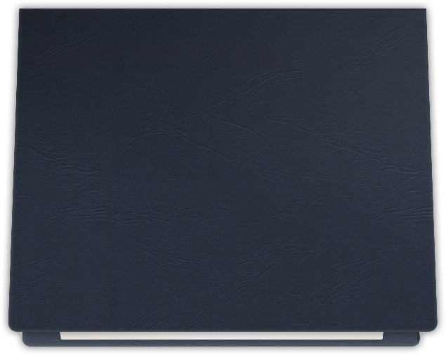 Deep Blue Cordwain 90lb 9 1/2 x 12 Landscape or Portrait Certificate Holders with Rounded Corner Slits