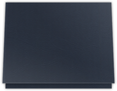 Deep Blue Cordwain 90lb 9 1/2 x 12 Landscape or Portrait Certificate Holders with Square Corner Slits (Holds 8 1/2 x 11 Certificate)