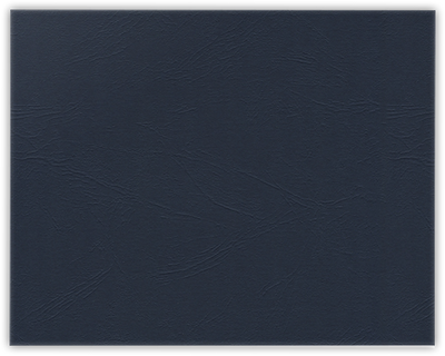 Deep Blue Cordwain 90lb 9 1/2 x 12 Landscape or Portrait Certificate Holders with Square Corner Slits (Holds 8 1/2 x 11 Certificate)
