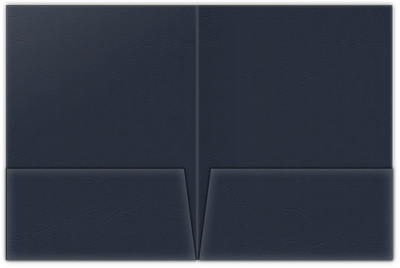 Deep Blue Cordwain 90lb 9 x 12 Two Pocket Folders with 4 Inch Pockets