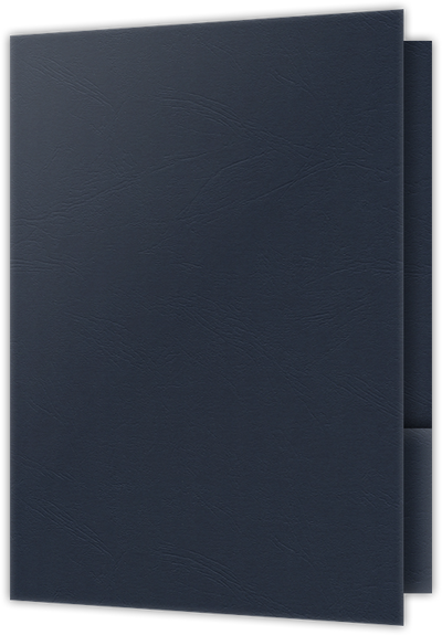 Deep Blue Cordwain 90lb 9 1/2 x 14 1/2 Two Pocket Legal Folders with 4 1/2 Inch Pockets