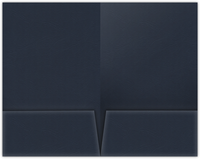 Deep Blue Cordwain 90lb 9 1/2 x 14 1/2 Two Pocket Legal Folders with 4 1/2 Inch Pockets
