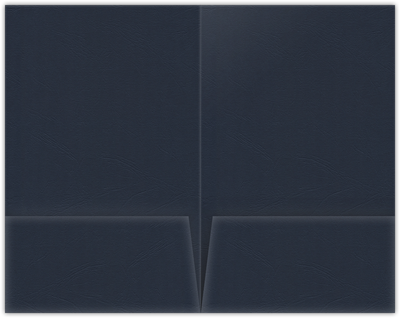 Deep Blue Cordwain 90lb 6 x 9 Two Pocket Half Size Folders with 3 Inch Pockets