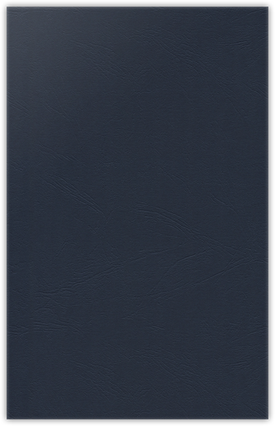 Deep Blue Cordwain 90lb 6 x 9 Two Pocket Half Size Folders with 3 Inch Pockets