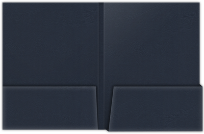 Deep Blue Cordwain 90lb 9 x 12 Two Pocket Folders with 4 1/4 Inch Deep Box Pockets and 1/4 Inch Expansion with Double Score Spine