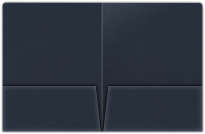 Deep Blue Cordwain 90lb 9 x 12 Two Pocket Round Corner Folders with 4 1/4 Inch Pocket