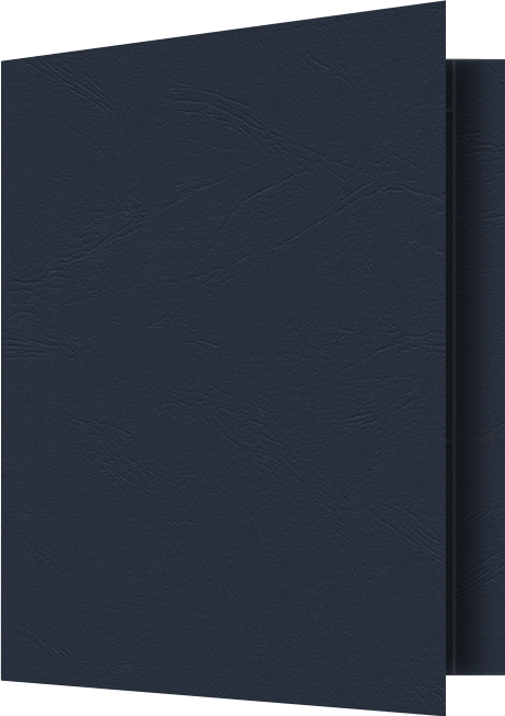 Deep Blue Cordwain 90lb 9 1/2 x 11 3/4 Two Pocket Folders with 4 1/2 Inch Pockets and 1 Inch Reinforced Top and Edges