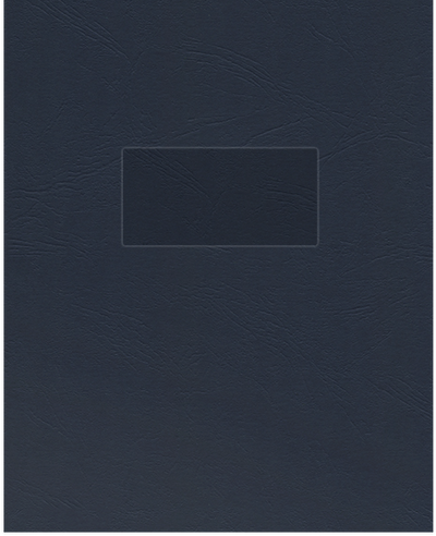 Deep Blue Cordwain 90lb 9 1/2 x 11 3/4 Two Pocket Folders with 4 1/2 Inch Pockets and 1 Inch Reinforced Top and Edges