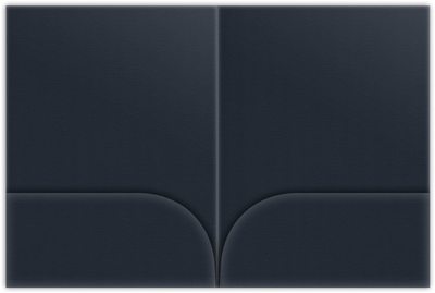 Deep Blue Hopsack 90lb 9 x 12 Two Pocket Folders with 4 Inch Curved Pockets