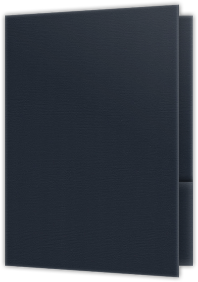 Deep Blue Hopsack 90lb 9 x 12 Two Pocket Folders with 4 Inch Curved Pockets