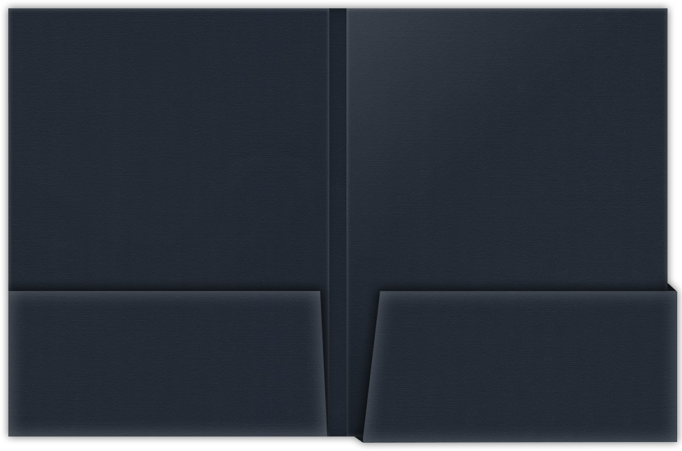 Deep Blue Hopsack 90lb 9 x 12 Two Pocket Folders with 4 1/4 Inch Deep Box Pockets and 1/4 Inch Expansion with Double Score Spine