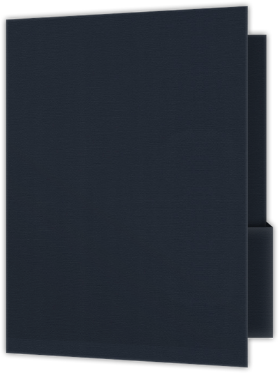 Deep Blue Hopsack 90lb 9 x 12 Two Pocket Folders with 4 1/4 Inch Deep Box Pockets and 1/4 Inch Expansion with Double Score Spine
