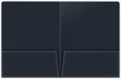 Deep Blue Hopsack 90lb 9 x 12 Two Pocket Round Corner Folders with 4 1/4 Inch Pocket