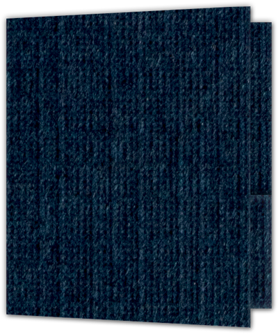 Navy Linen 100lb 9 x 12 Two Pocket Folders with 4 Inch Round Corner Pockets