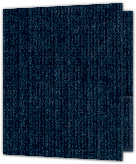 Navy Linen 100lb 9 x 12 Two Pocket Folders with 4 Inch Round Corner Pockets