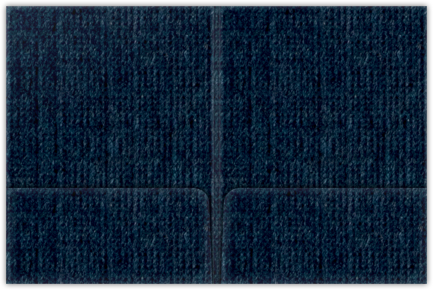 Navy Linen 100lb 9 x 12 Two Pocket Folders with 4 Inch Round Corner Pockets and 1/4 Inch Expansion with Double Score Spine