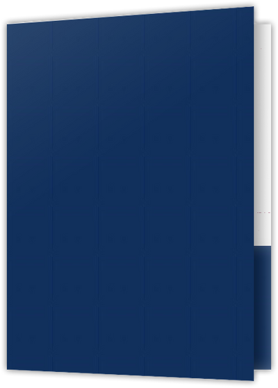 Navy Semi-Gloss 14pt C1S 9 x 12 Two Pocket Folders with 4 Inch Pockets