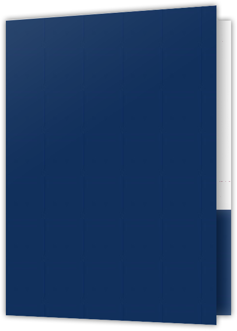 Navy Semi-Gloss 14pt C1S 9 x 12 Two Pocket Folders with 4 Inch Pockets