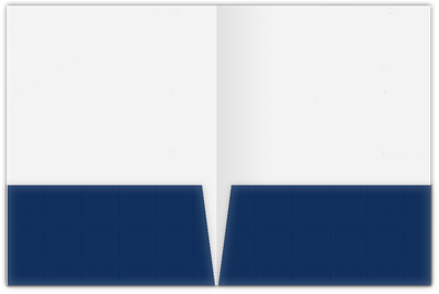 Navy Semi-Gloss 14pt C1S 9 x 12 Two Pocket Folders with 4 Inch Pockets