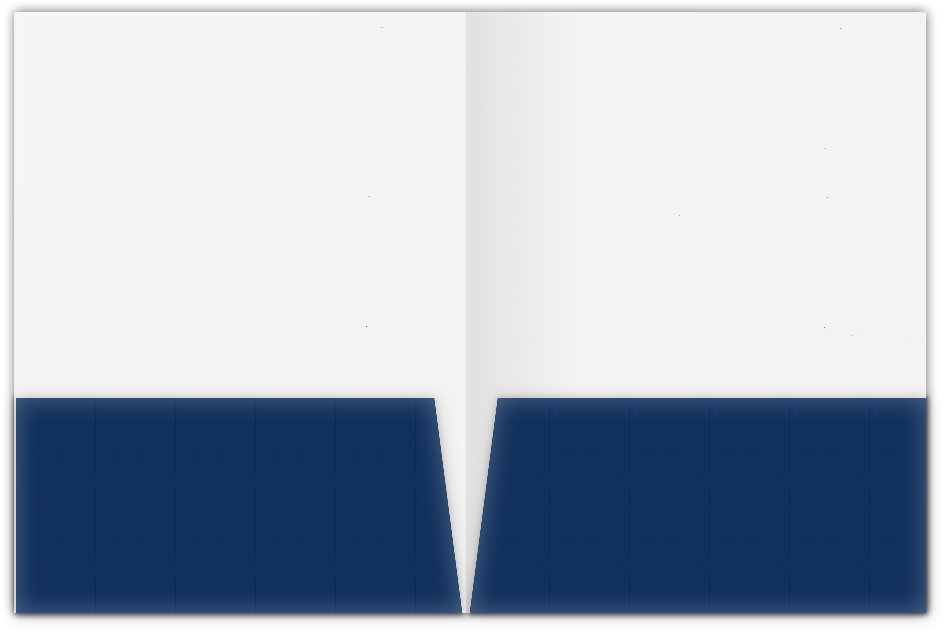 Navy Semi-Gloss 14pt C1S 9 x 12 Two Pocket Folders with 4 Inch Pockets