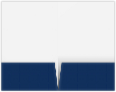 Navy Semi-Gloss 14pt C1S 6 x 9 Two Pocket Half Size Folders with 3 Inch Pockets