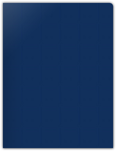 Navy Semi-Gloss 14pt C1S 9 x 12 Two Pocket Round Corner Folders with 4 1/4 Inch Pocket