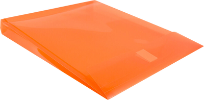 Orange Letter Open End with 1" Expansion Plastic Envelopes (9 3/4 x 11 3/4) with Hook and Loop Closure