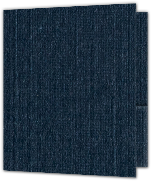 Navy Linen 80lb 9 x 12 Two Pocket Folders with 4 Inch Round Corner Pockets