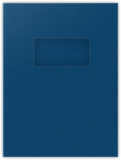 Royal Blue Felt 80lb 9 x 12 Two Pocket Folders with 4 Inch Pockets and 2 x 4 Window