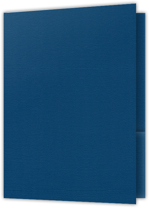 Royal Blue Felt 80lb 9 x 12 Two Pocket Folders with 4 Inch Pockets