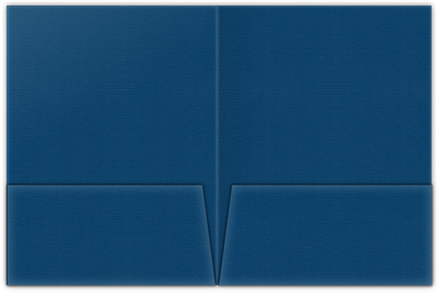 Royal Blue Felt 80lb 9 x 12 Two Pocket Folders with 4 Inch Pockets