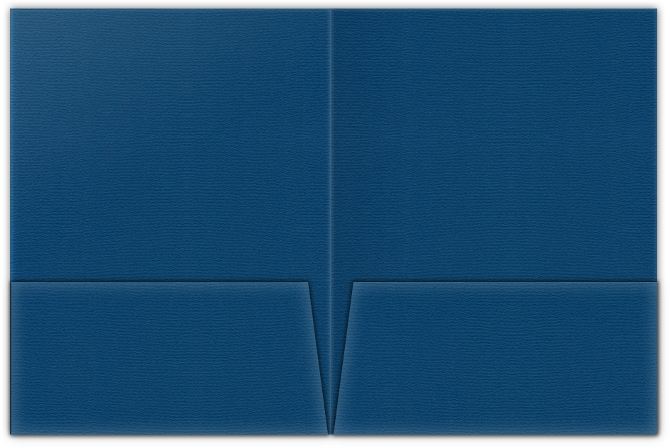 Royal Blue Felt 80lb 9 x 12 Two Pocket Folders with 4 Inch Pockets