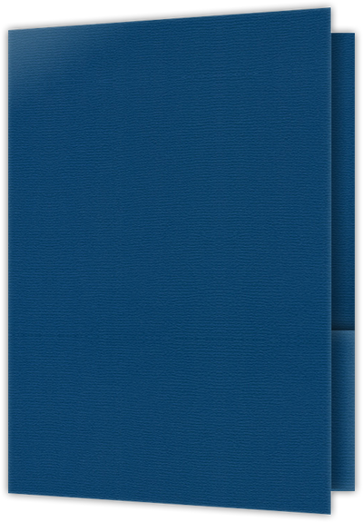 Royal Blue Felt 80lb 6 x 9 Two Pocket Half Size Folders with 3 Inch Pockets
