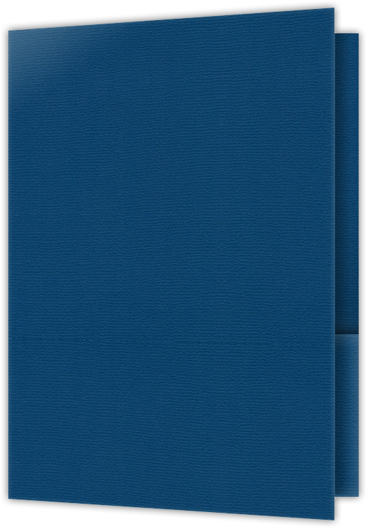 Royal Blue Felt 80lb 6 x 9 Two Pocket Half Size Folders with 3 Inch Pockets